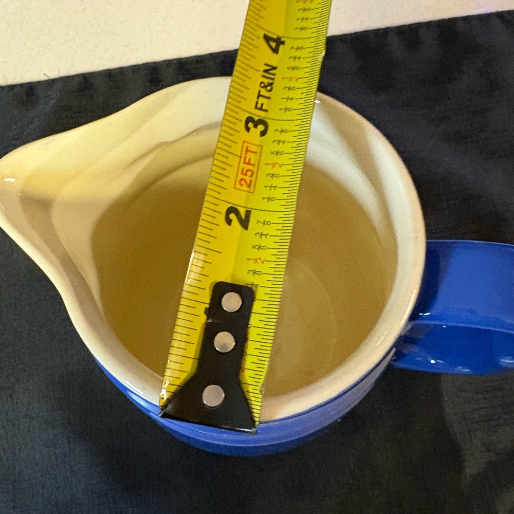 Vintage Oxford Stoneware Blue Pitcher Made In USS - Picture 8 of 8